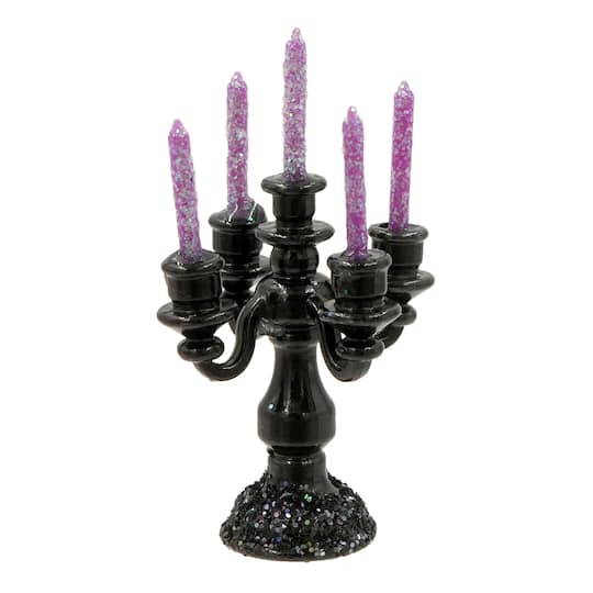 Mini Black & Purple Candelabra by Ashland®